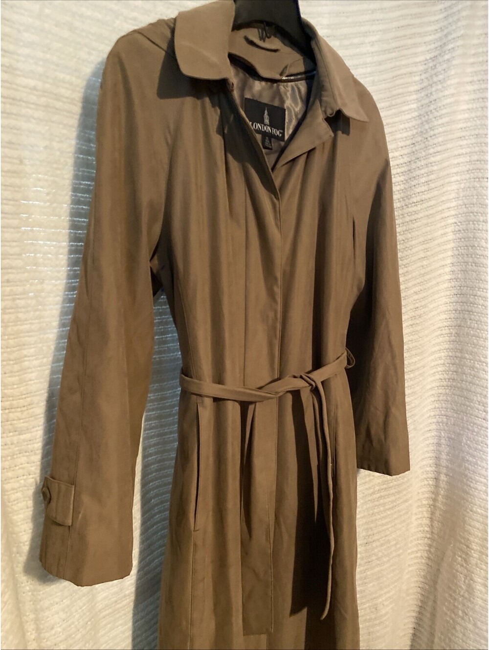 London fog brown trenchcoat women’s Sz 10P